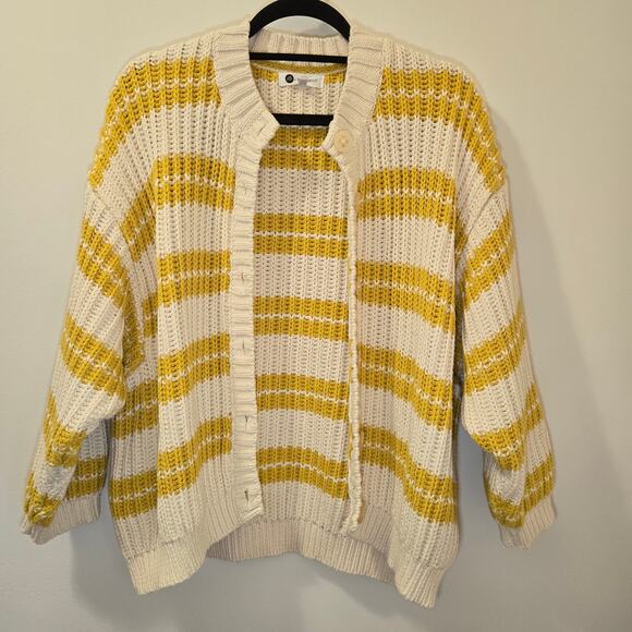 Oh Joy x The Odells Courtney Cardigan Sunshine Multi Knit Sweater Size 1X - Picture 1 of 9